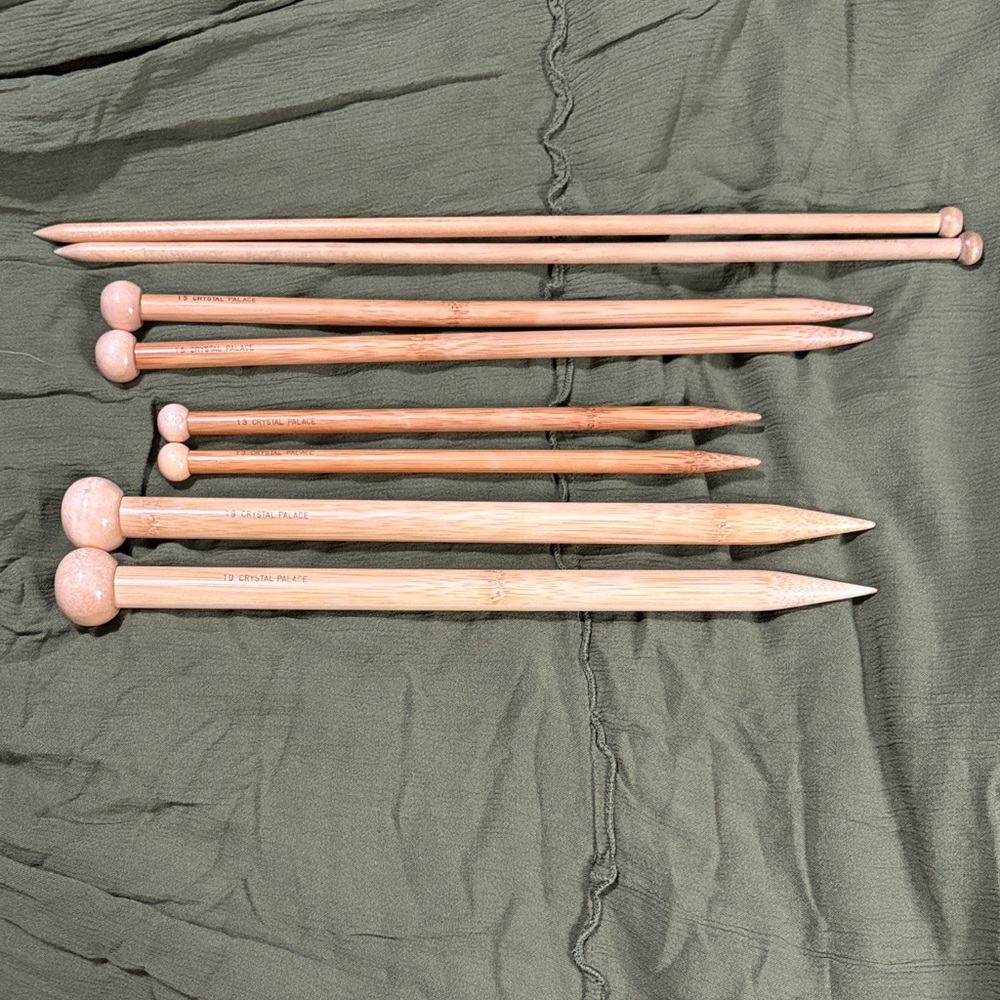 Wooden Knitting Needles Set